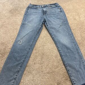 Express light, blue distressed jeans, size 8